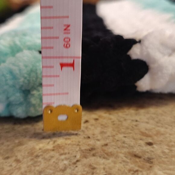 Handmade Black White Green Crochet Cat Ear Beanie Hat NEW - Picture 10 of 11